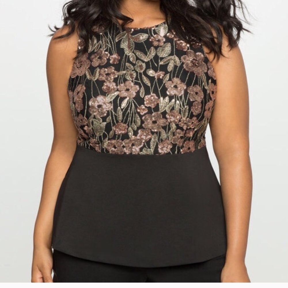 Eloquii NWT sleeveless gilded top. Size  20